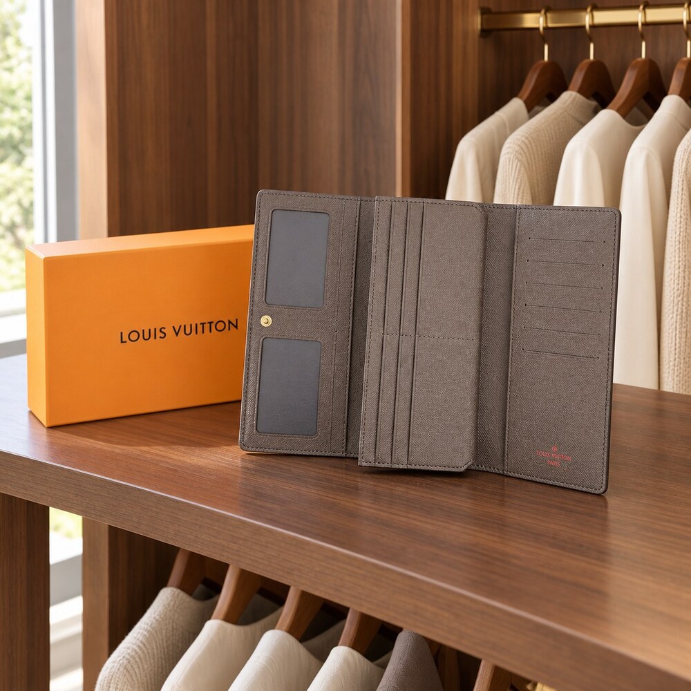 Louis Vuitton Damier Ebene Canvas Portefeuille Sarah Wallet - Picture 5 of 6